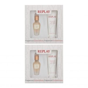 Replay Womens Denims Authentic! For Her Eau de Toilette 20ml & Frame Lotion 100ml x 2 – One Measurement