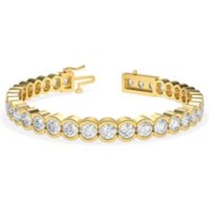 Fashionable Designs  Bracelets With 18K Yellow Gold, 10.20 Ct , 7 Inch Measurement, F-G / SI With Herbal Diamonds.