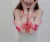 The “Barbie Bride” by KERRY PARKER- Erin Gloves | Barbie pink wedding gloves | Big Bow detailing Colorful Pink Tulle Gloves | Ruched Sheer